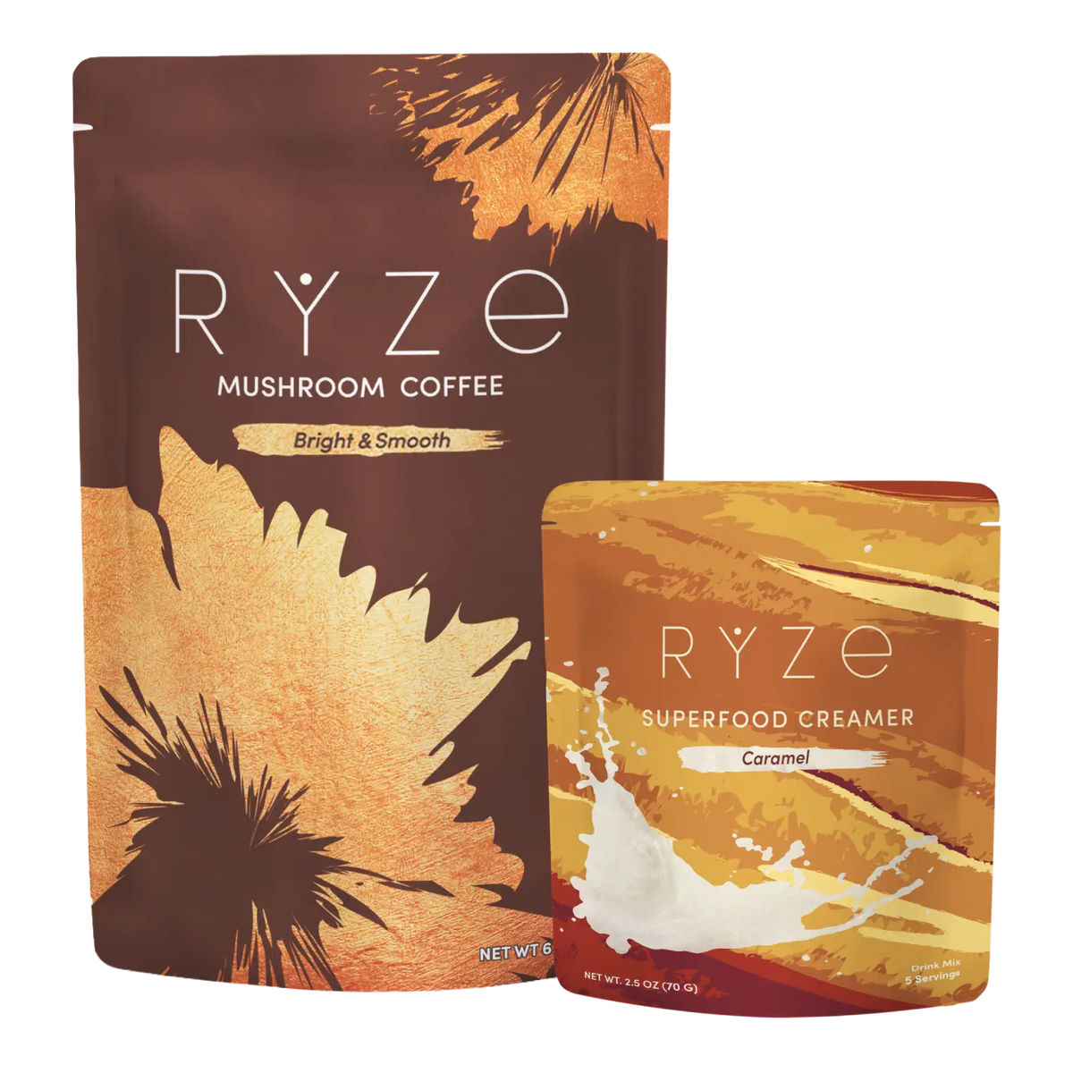 Mushroom Coffee + Caramel Creamer Set